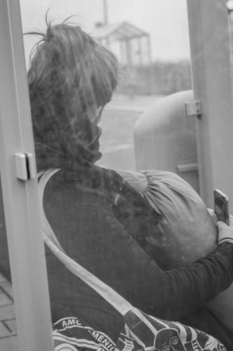 Warten auf den Bus